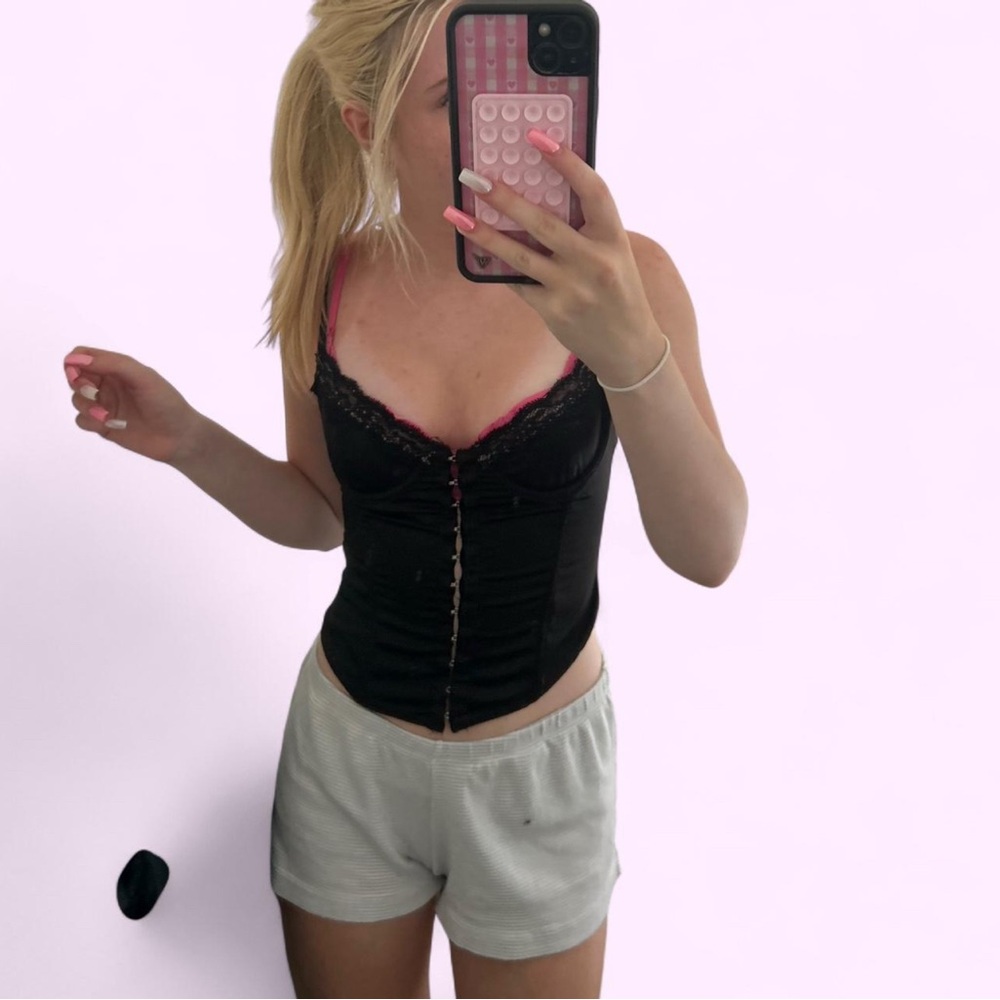 White Fox Boutique Black and Cream Corset